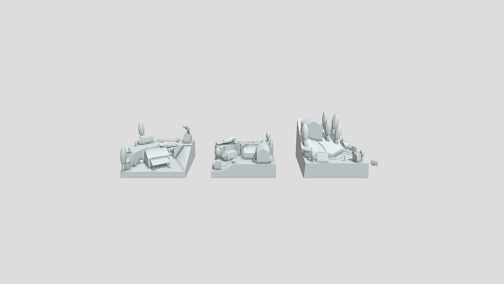 Forest Loner - Blockout 3D Model
