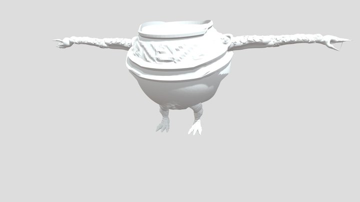 pot boy fbx badly rigged no texture elden ring 3D Model