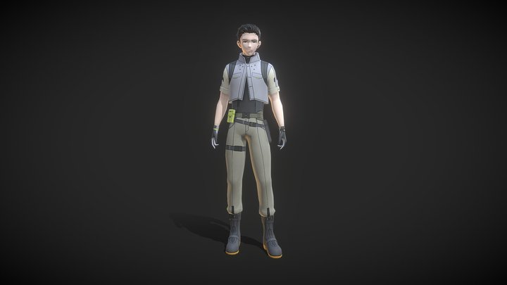 Anime Man 4 3D Model