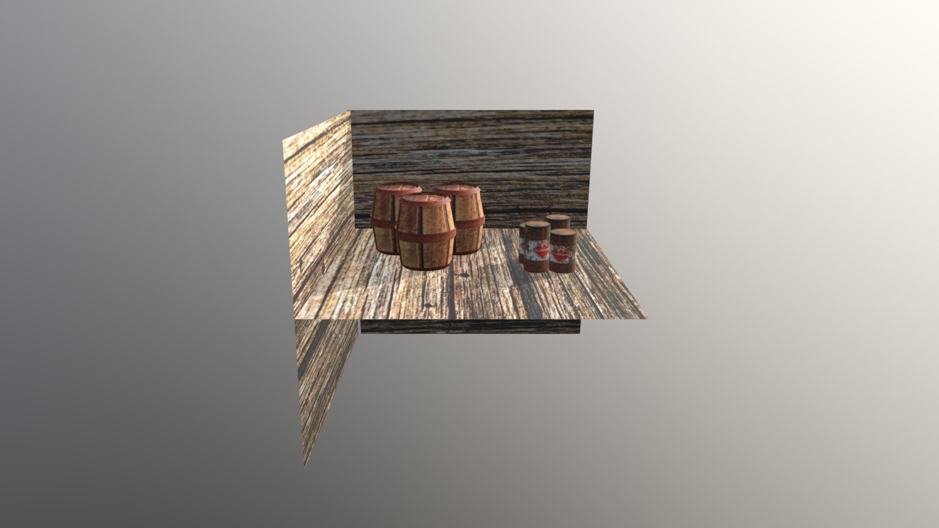 Explosive/Wooden Barrels