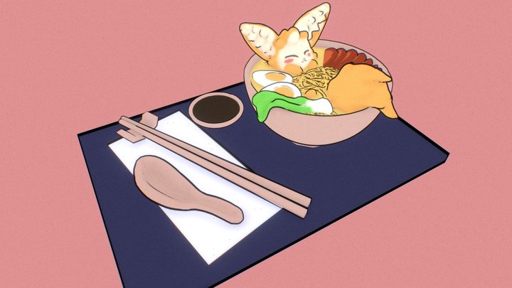Fennec Ramen 3D Model