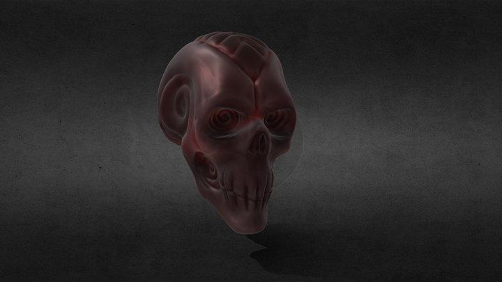Red skull 3D Model