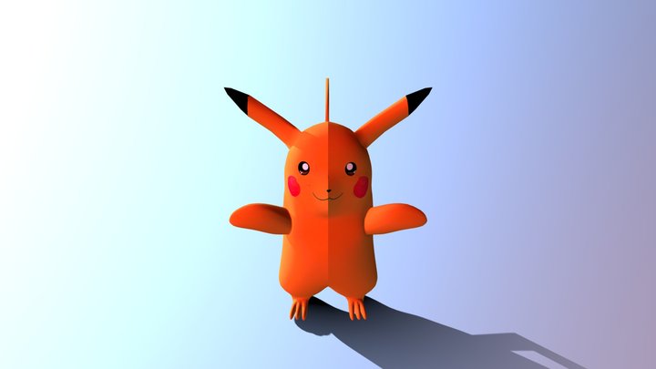 Shiny Pikachu 3D Model