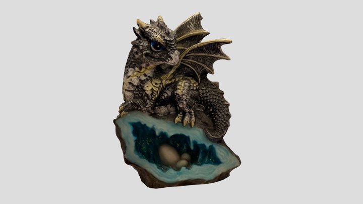 Grey dragon 3D Model