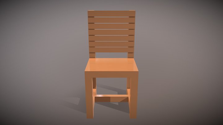 Wooden Chair 3D Model
