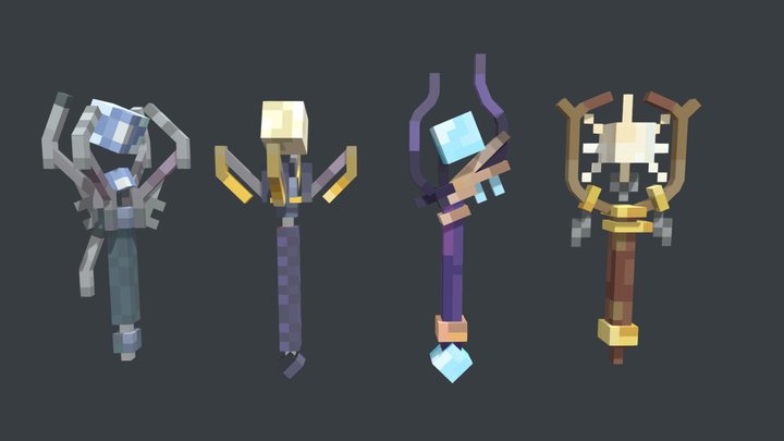 [3] Wands*4 | minecraft 3D Model