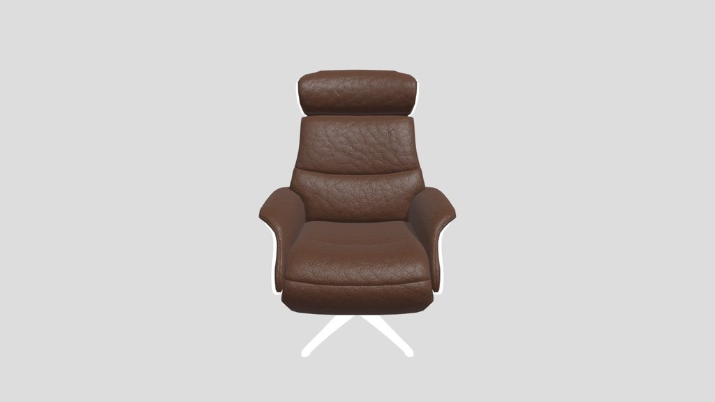 Luxury Brown Leather Lounge Chair