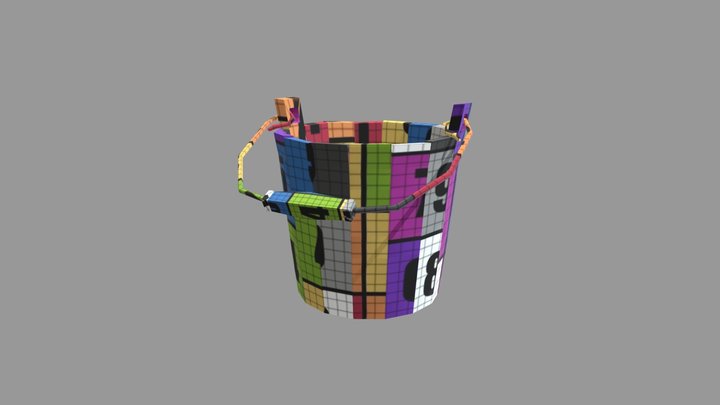 Bucket Low Poly 3D Model