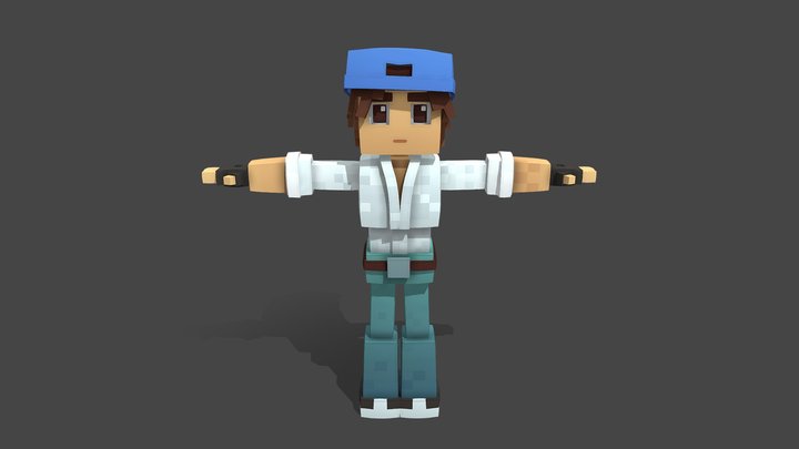 KubiGonic Character | John | Voxel 3D Character 3D Model