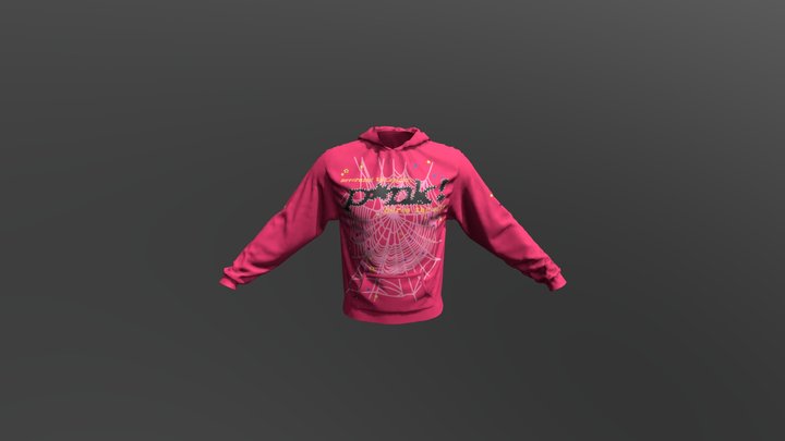Sp5der P*NK Hoodie 3D Model