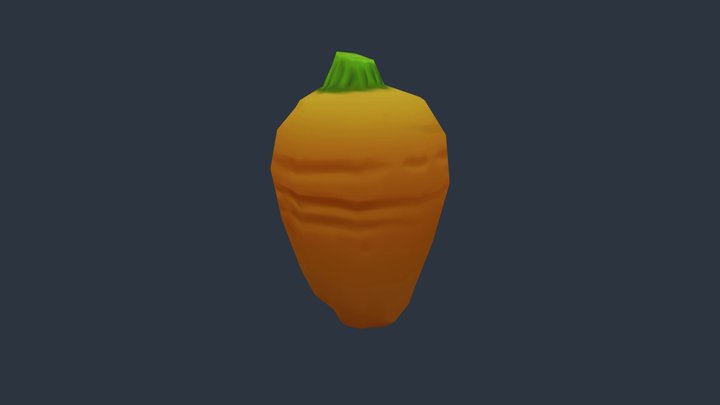 Carrot Low Poly 3D Model