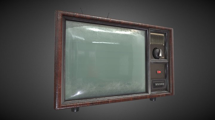 Old TV(Clean) 3D Model