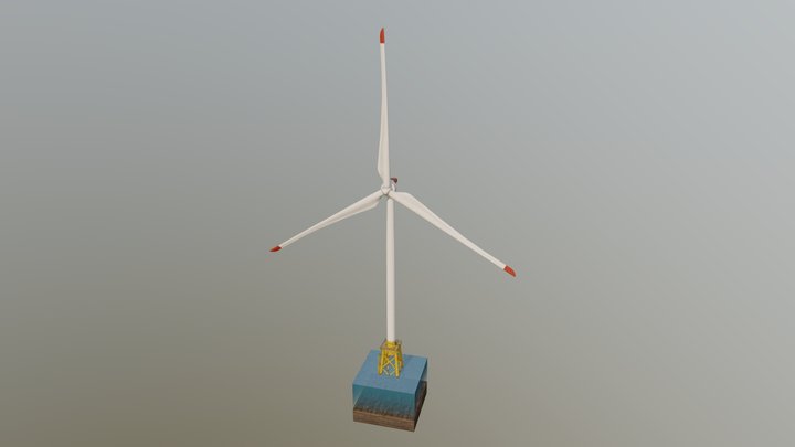 20MW Wind Turbine, Cities: Skylines Asset 3D Model