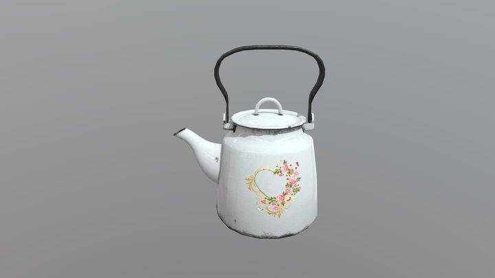 Old Soviet teapot 3D Model