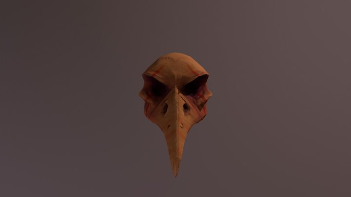 B2C3 Skull Low 3D Model