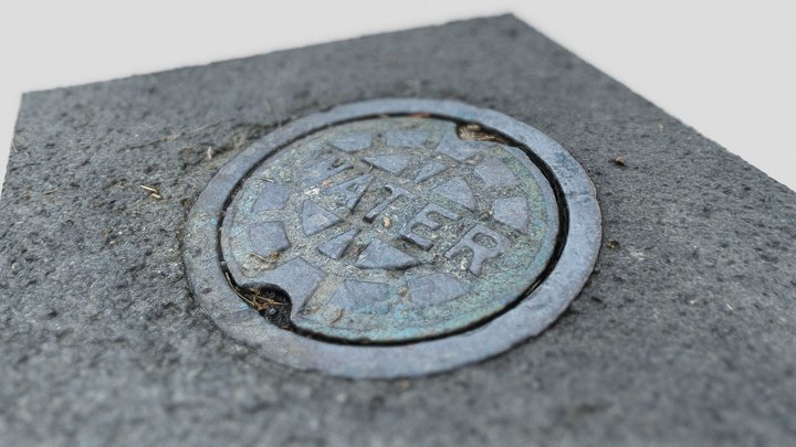 Water Lid Aged Weathered & Rusted 3D Model