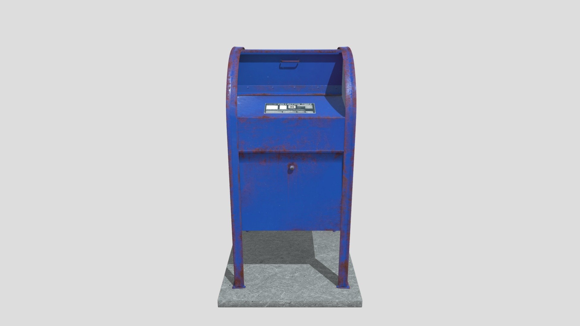 US Mailbox PBR low poly prop