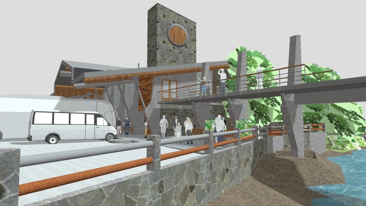 Terminal de Buses de Cochrane 3D Model