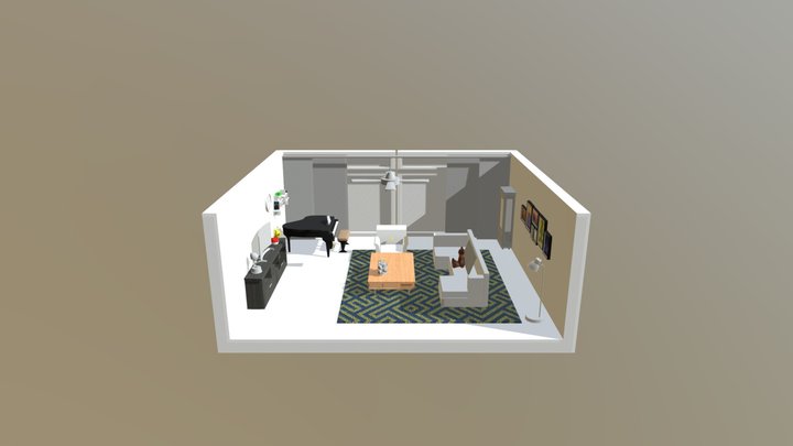 living room tiến độ 06/06/2019 3D Model