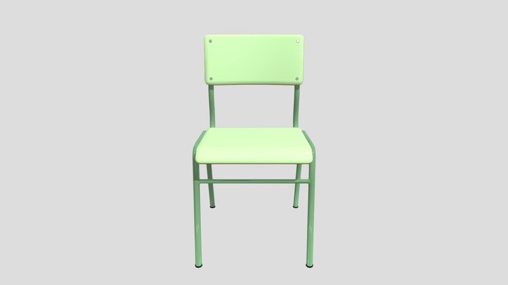 School chair 3D Model