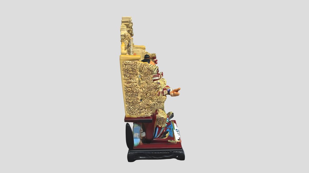 Golden Deity Statue 3d Model