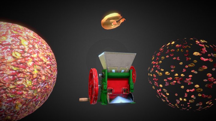 Realistic Coffee Pulping Machine Pack 3D Model