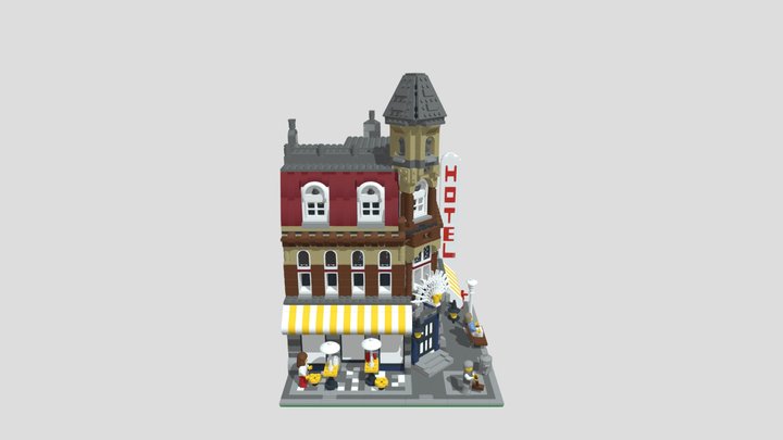 Cafe Corner Lego Set (no logo) 3D Model