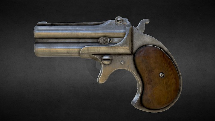 Remington Double Derringer 3D Model