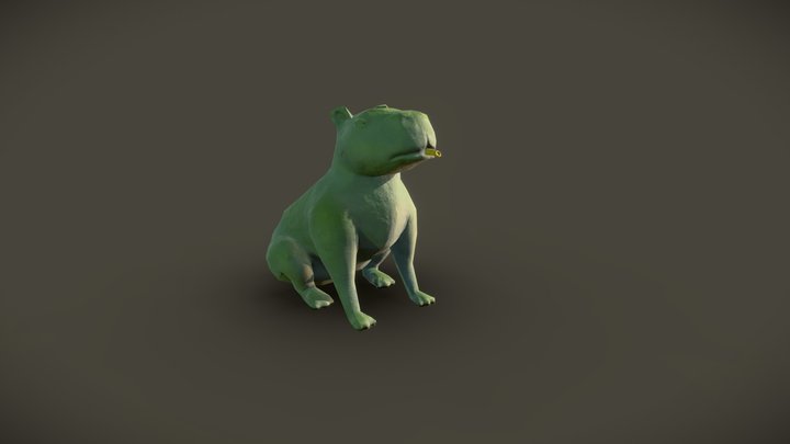 Capybara Fountain Statue 3D Model