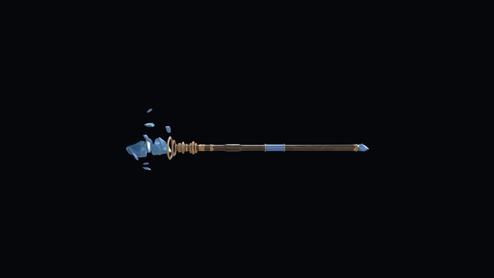 Shattered spire - Staff 3D Model