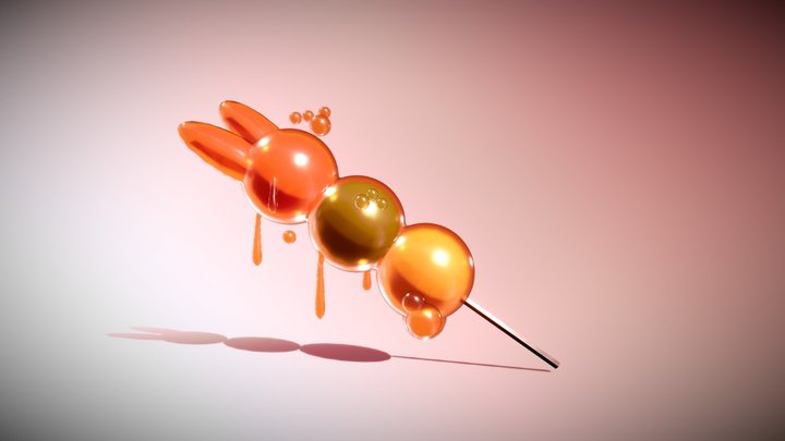 bunny dango🩷💚🤍 3D Model