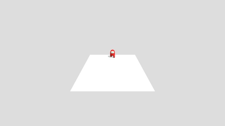 Among us red character 3D Model