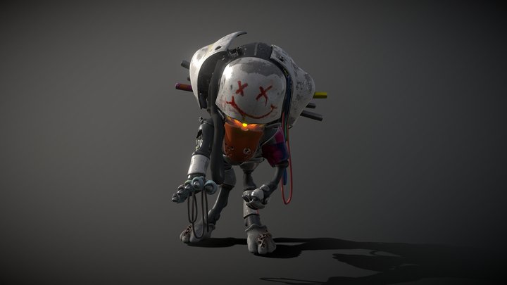 Smiling Robot with a Mischievous Twist 3D Model