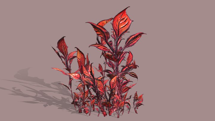 Scarlet alien plant