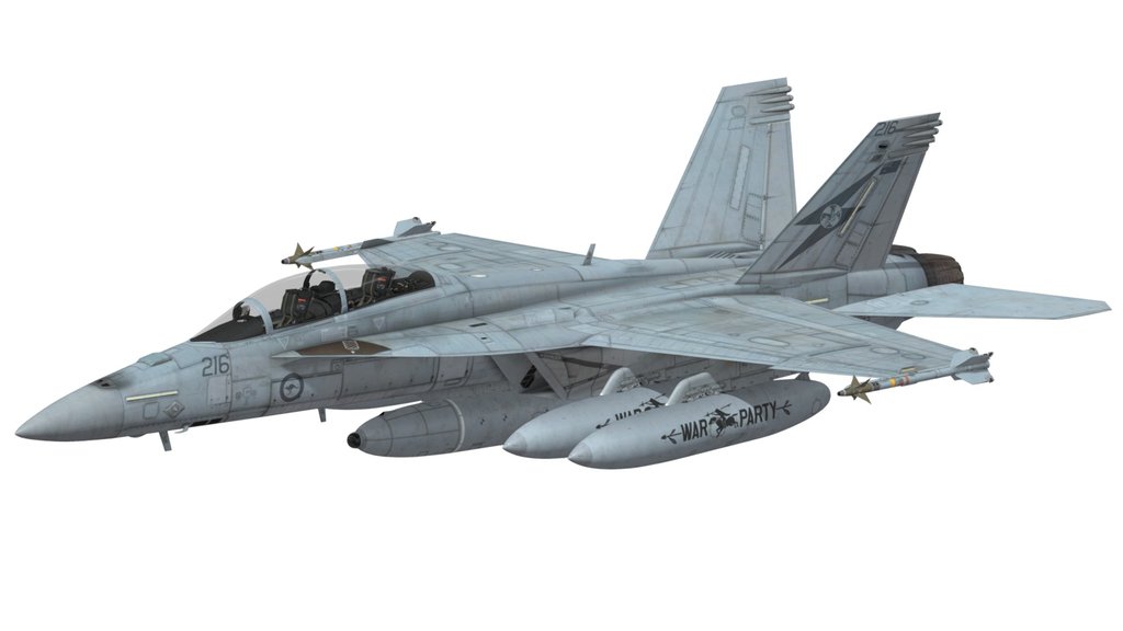 FA-18F Super Hornet with AIM-120C missile