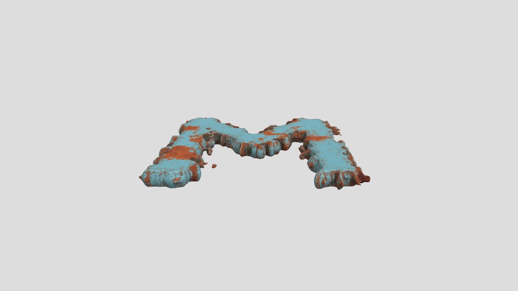 Rough Metal Letter M
