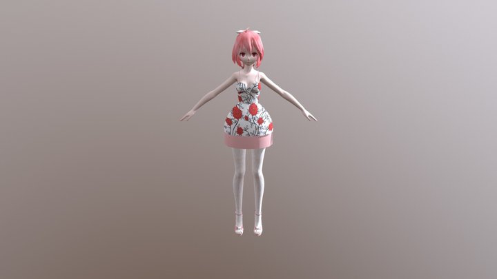 Teto with Cute Dress 3D Model