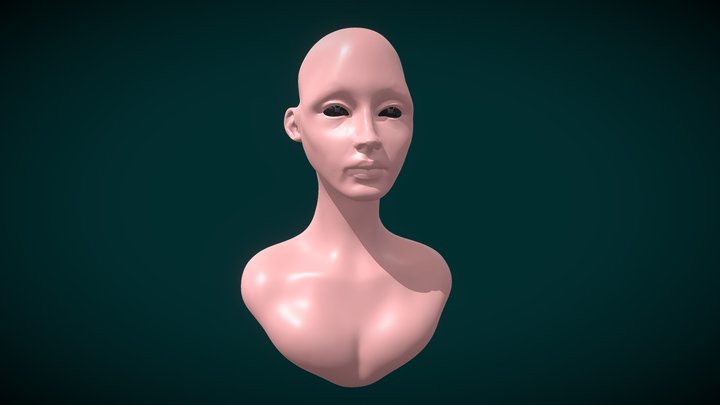 Female_ Head 3D Model