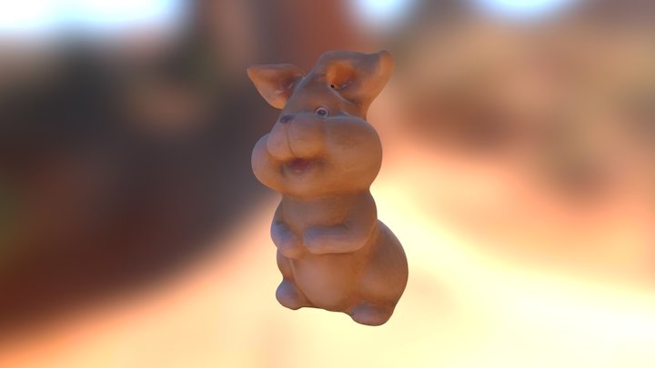 Lapin Paques 3D Model