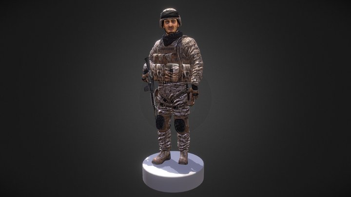 Soldier Pose 3D Model