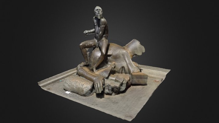 Frankfurt - Statue Galeria Kaufhoh 3D Model
