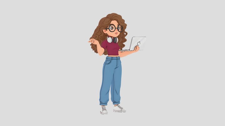Tech Whiz Gal 3D Model