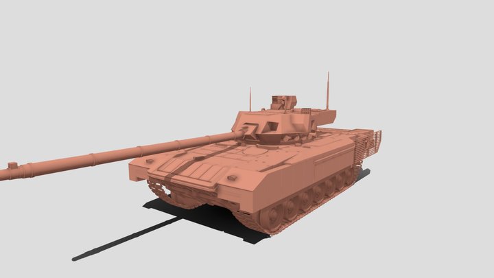 T-14 armata Tank 3D Model