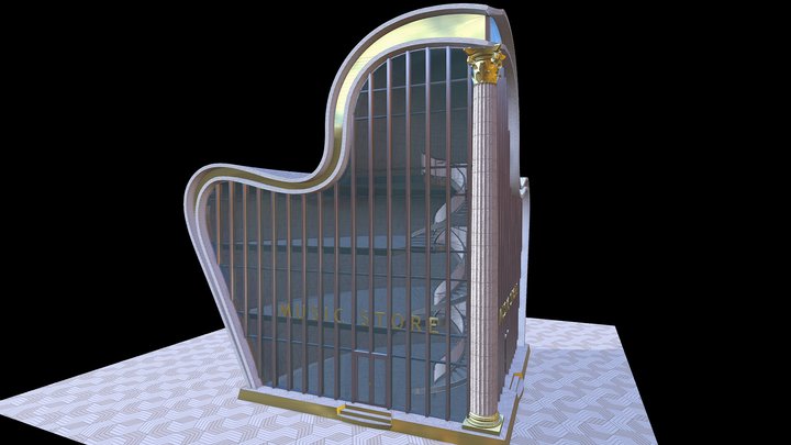 Music Store 3D Model