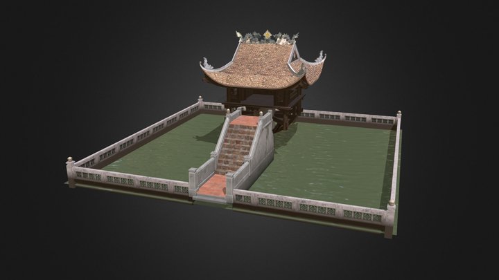 One Pillar Pagoda - Chùa Một Cột 3D Model