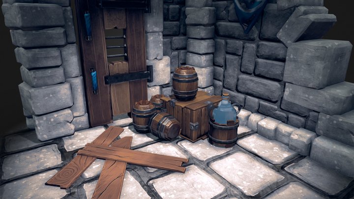 Sorceress: Prison Assets 3D Model