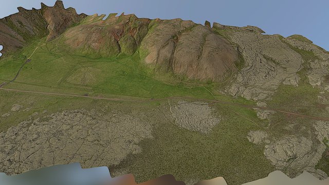Vigísarvellir, Iceland 3D Model