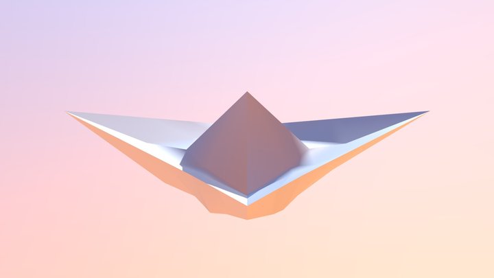 Oragami Boat 3D Model