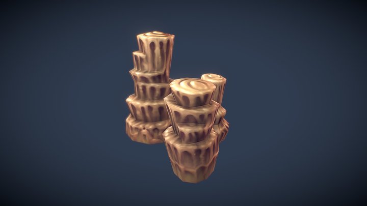 Low Poly Rock Formation 02 3D Model