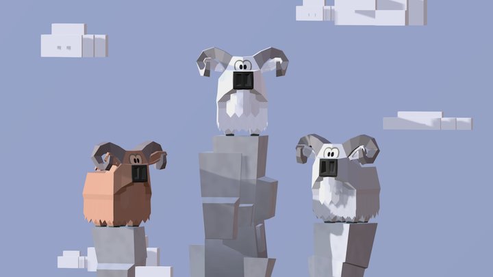 Mountain Sheep. 3D Model